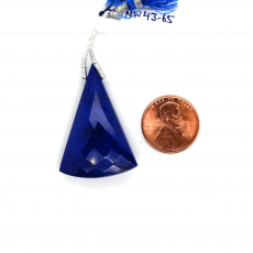 Lapis Drop Conical Shape 38x25mm Drilled Bead Single Pendant Piece