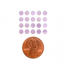 Lavender Color Chalcedony Cab Round 4mm Approximately 5.20 Carat