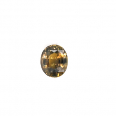 Lime Green Sapphire Oval 8.8x7.3mm Single Piece  2.55 Carat