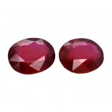 Madagascar Ruby Oval 12x10x5.5mm Matching Pair Approximately 11 Carat