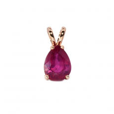 Madagascar Ruby Pear Shape 1.08 Carat Pendant in 14K Rose gold