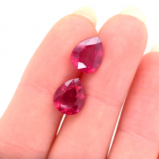 Madagascar Ruby Pear Shape 10x8mm Matching Pair Approximately 6.65 Carat