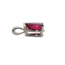 Madagascar Ruby Pear Shape 2.15 Carat Pendant in 14K White Gold (Chain Not Included)