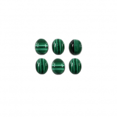 Malachite Cabs Oval 9x7mm Approximately 15 Carat