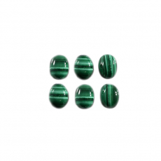 Malachite Cabs Oval 9x7mm Approximately 15 Carat