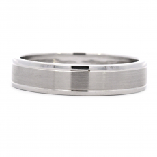 Men's Ring Band Plain In 14K White Gold (RG5796)