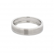 Men's Ring Band Plain In 14K White Gold (RG5796)