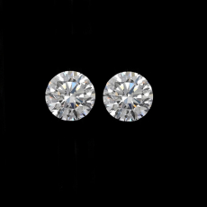 Moissanite Round Shape 6.5x6.5mm Matching Pair 1.83 Carat