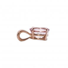 Morganite Oval Shape 1.02 Carat Pendant  in 14K Rose Gold