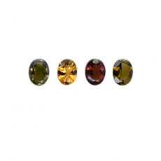 Multi Color Tourmaline Oval 8x6mm Approximately 4.35Carat