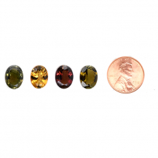 Multi Color Tourmaline Oval 8x6mm Approximately 4.35Carat