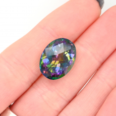 Mystic Topaz Oval 16x12mm Single Piece Approximately 10.25 Carat