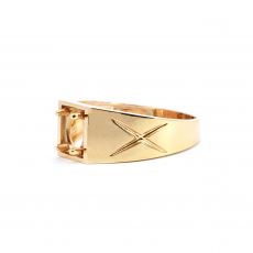 Oval 7x5mm Men's Ring Semi- Mount In 14K Gold