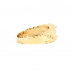 Oval 7x5mm Men's Ring Semi- Mount In 14K Gold