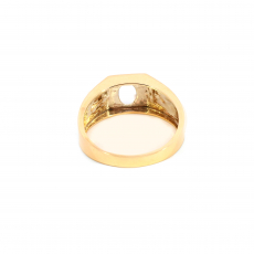 Oval 7x5mm Men's Ring Semi- Mount In 14K Gold