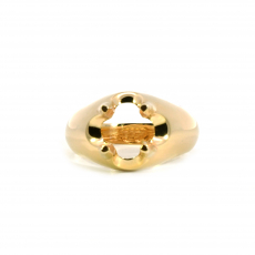 Oval 9x7mm Men's Ring Semi Mount In 14k Gold