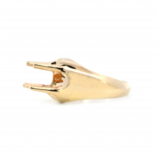 Oval 9x7mm Men's Ring Semi Mount In 14k Gold