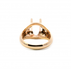 Oval 9x7mm Men's Ring Semi Mount In 14k Gold