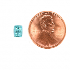 Paraiba Tourmaline Cushion Shape 5.5x4.5mm Single Piece Approximately 0.60 Carat