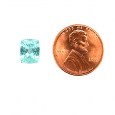 Paraiba Tourmaline Cushion Shape 6x5mm Single Piece Approximately 0.66 Carat