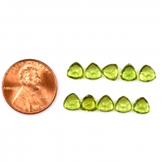 Peridot Buff Top Trillion 6mm Approximately 8.00 Carat