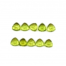 Peridot Buff Top Trillion 6mm Approximately 8.00 Carat