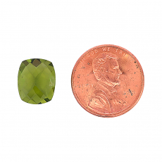 Peridot Elongated Cushion Shape 12x10mm Single Piece 5.11 Carat