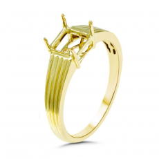 Princess Cut 6x6mm Men's Ring Semi Mount In 14K Yellow Gold(RG5877)