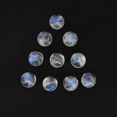 Rainbow Moonstone Cab Round 6mm Approximately 8.32 Carat