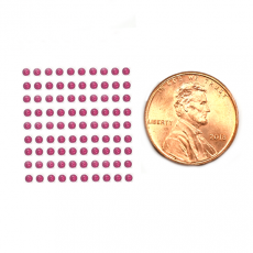 Rhodolite Garnet Cab Round 1.5mm Approximately 2 Carat