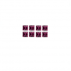 Rhodolite Garnet Princess Cut  4mm Approximately 3.2 Carat