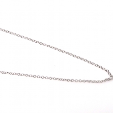 ROLLER 14K WHITE GOLD CHAIN 16IN