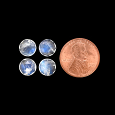 Rose Cut Rainbow Moonstone Round 8mm Approximately 6.50 Carat