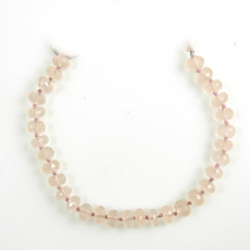 Rose Quartz Beads Roundelle Shape 6mm Accent Bead 6 Inch line