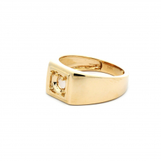 Round 6mm Men's Ring Semi Mount In 14K Yellow Gold (RG5797)