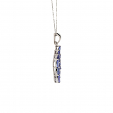 Tanzanite Oval 1.30 Carat Pendant in 925 Sterling Silver