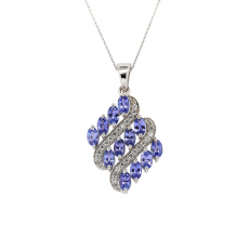 Tanzanite Oval 1.30 Carat Pendant in 925 Sterling Silver