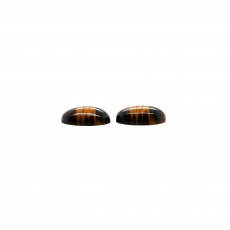 Tiger Eye Cab Oval 18x13mm Matching Pair Approximately 21 Carat