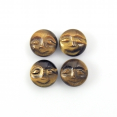 Tiger's Eye Faces Round 8mm Approximately 7 Carat