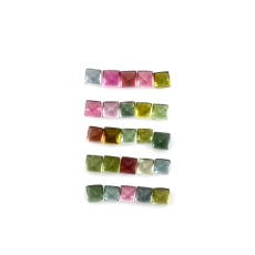 Tourmaline Buff Top Square Cut 3mm Approximately 4.00 Carat