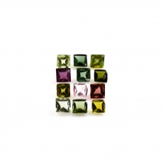 Tourmaline Buff Top Square Cut 4mm Approximately 4.00 Carat