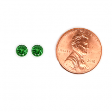 Tsavorite Garnet Round 4mm Matching Pair 0.52 Carat