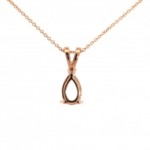 5x3mm Pear Shape Pendant Finding In 14k Gold(chain Not Included)