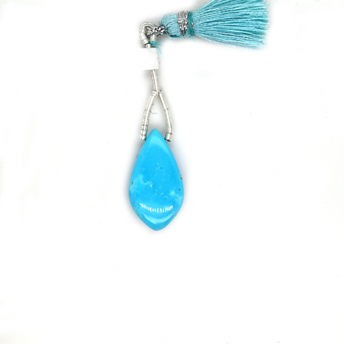 Turquoise Drop Leaf Shape 23x12mm Drilled Bead Single Piece